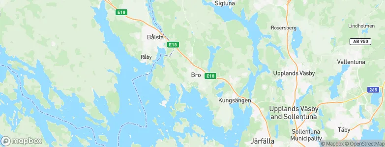 Bro, Sweden Map