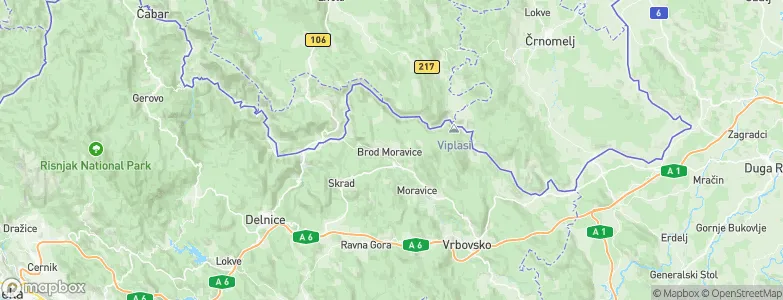 Brod Moravice, Croatia Map
