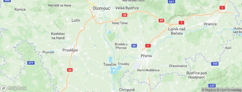 Brodek u Přerova, Czechia Map