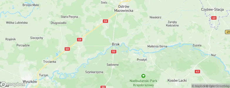 Brok, Poland Map