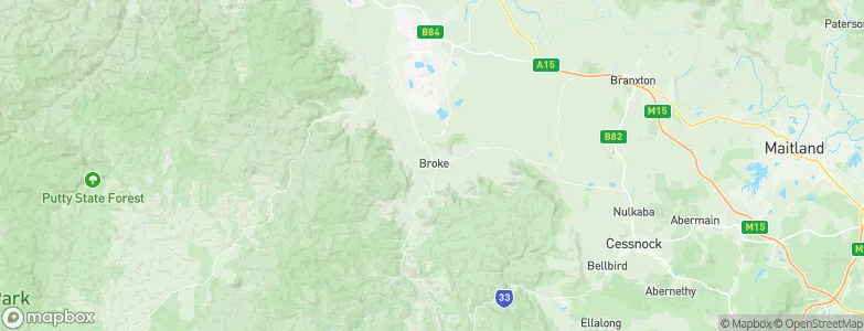 Broke, Australia Map