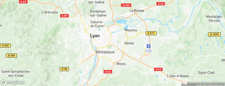 Bron, France Map