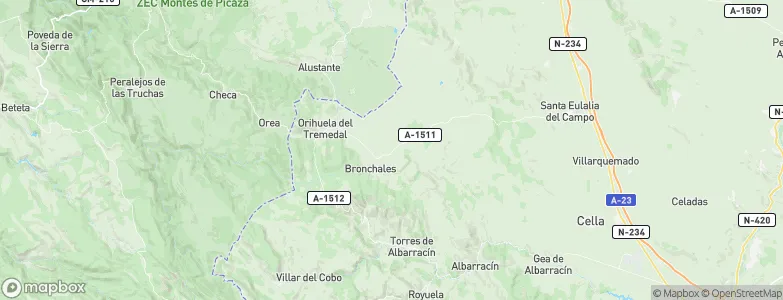 Bronchales, Spain Map