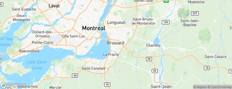 Brossard, Canada Map