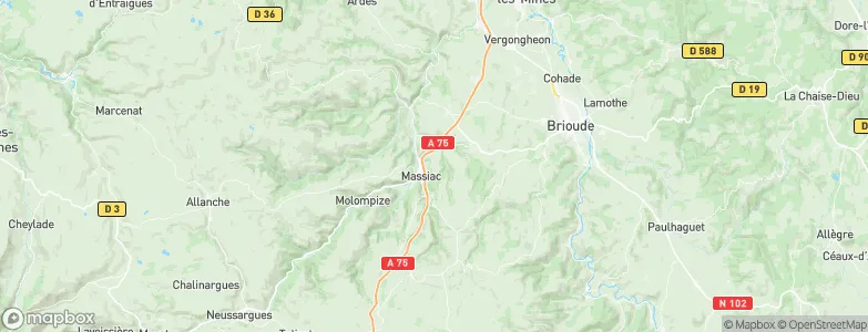 Brousse, France Map