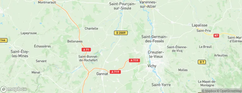 Broût-Vernet, France Map