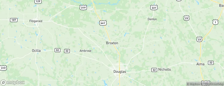 Broxton, United States Map