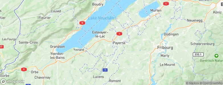 Broye District, Switzerland Map