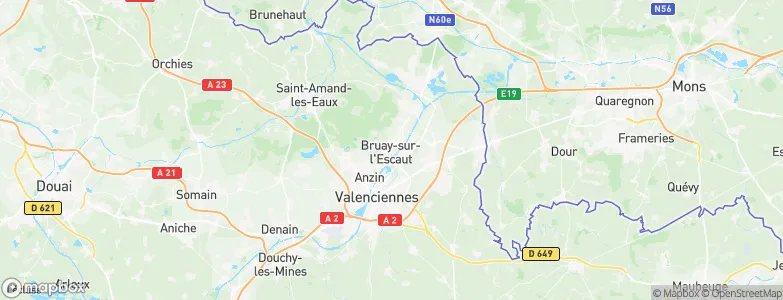 Bruay-sur-l'Escaut, France Map
