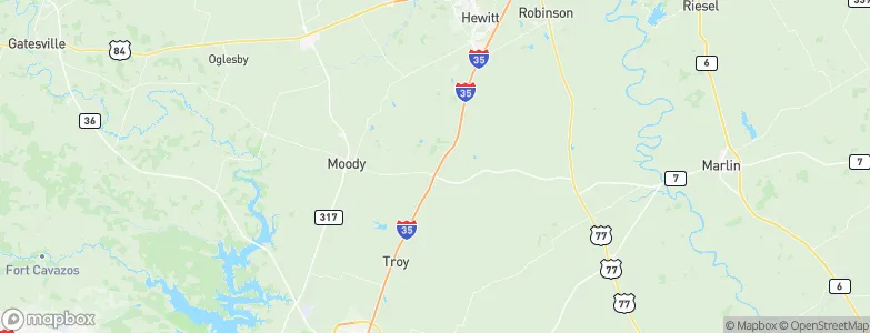 Bruceville-Eddy, United States Map