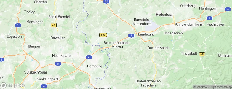 Bruchmühlbach-Miesau, Germany Map