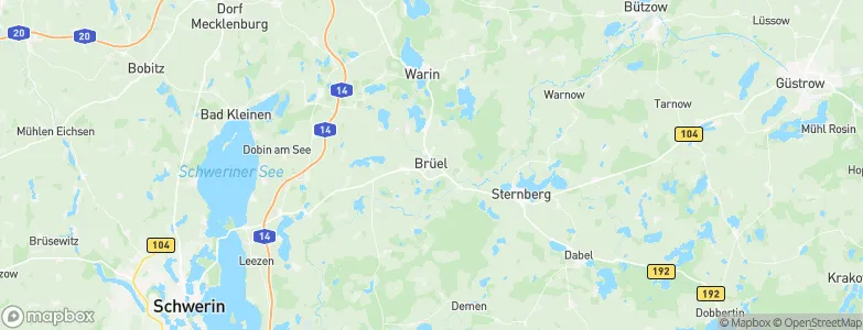 Brüel, Germany Map