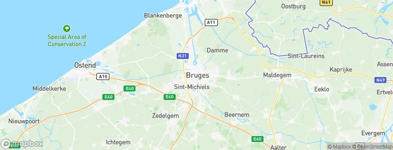 Bruges, Belgium Map