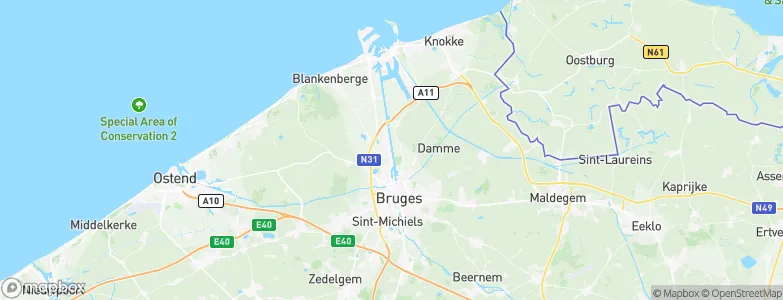 Brugge, Belgium Map