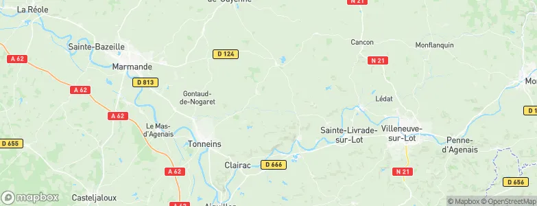 Brugnac, France Map