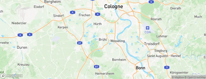 Brühl, Germany Map