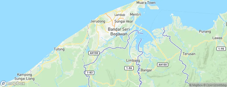 Brunei-Muara District, Brunei Map