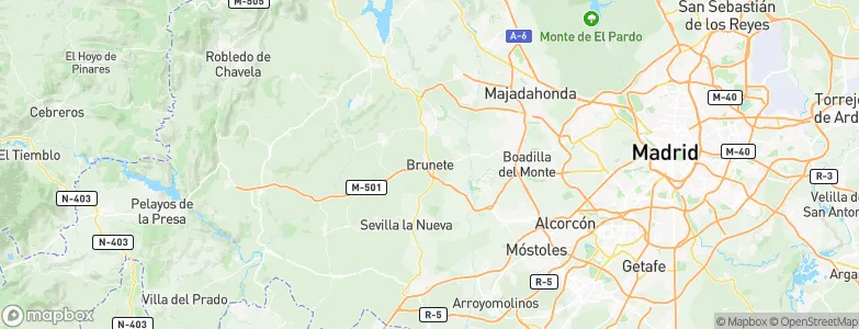 Brunete, Spain Map
