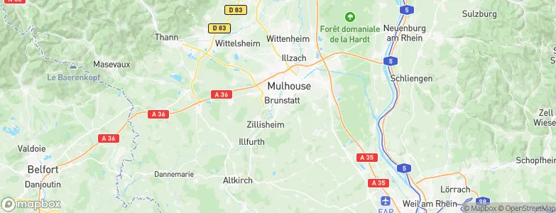 Brunstatt, France Map
