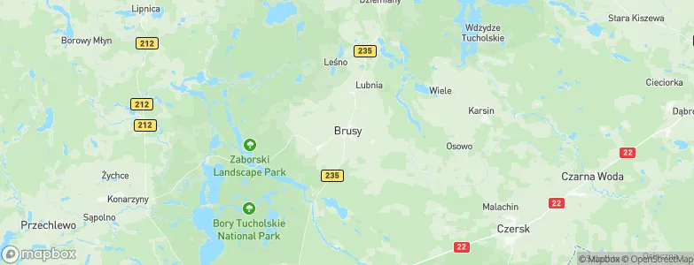 Brusy, Poland Map