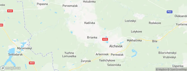 Bryanka, Ukraine Map