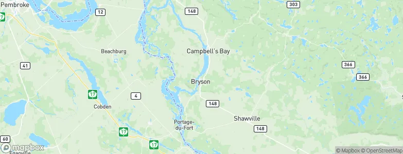 Bryson, Canada Map