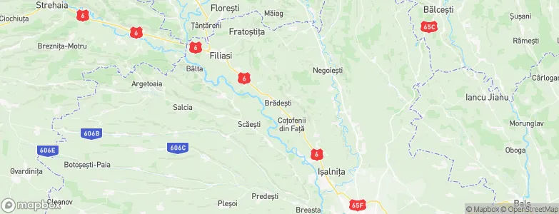 Brădeşti, Romania Map