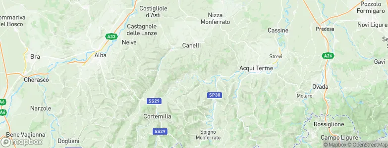 Bubbio, Italy Map