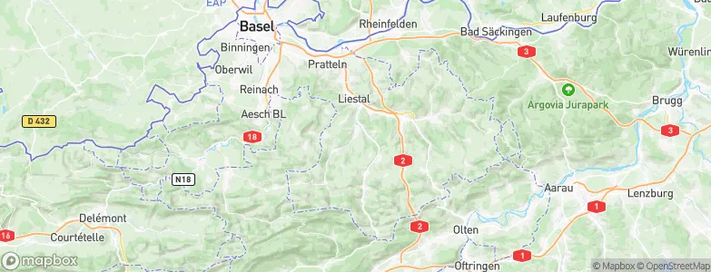 Bubendorf, Switzerland Map