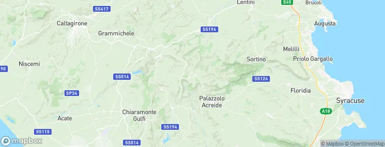 Buccheri, Italy Map