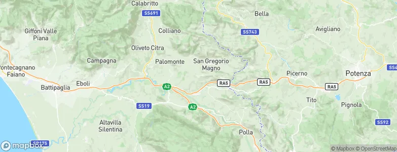 Buccino, Italy Map
