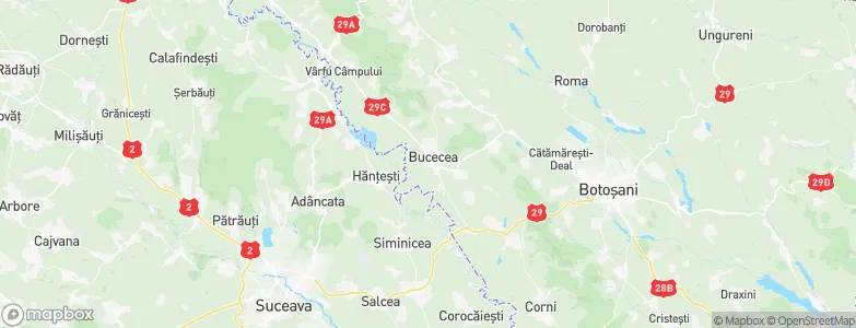 Bucecea, Romania Map
