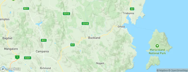 Buckland, Australia Map