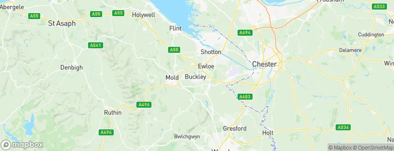 Buckley, United Kingdom Map