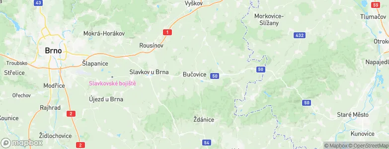 Bučovice, Czechia Map