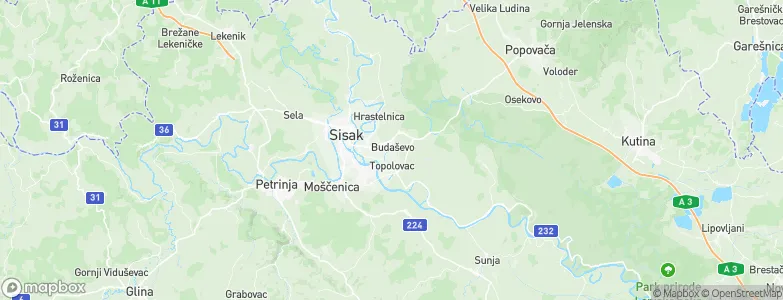 Budaševo, Croatia Map
