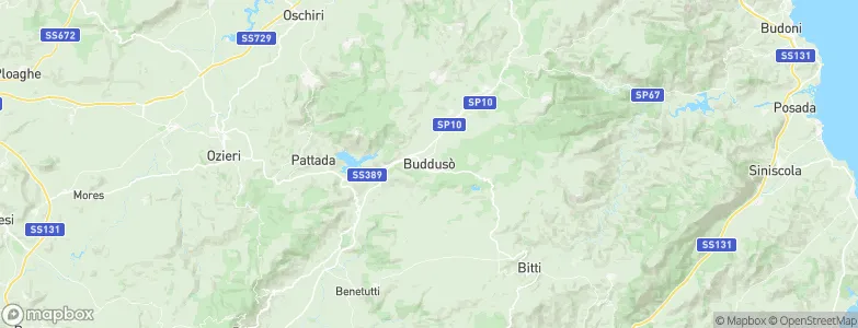 Buddusò, Italy Map