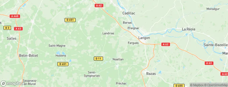 Budos, France Map