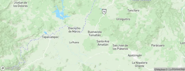 Buenavista Tomatlán, Mexico Map