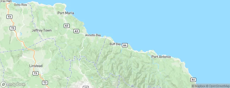 Buff Bay, Jamaica Map