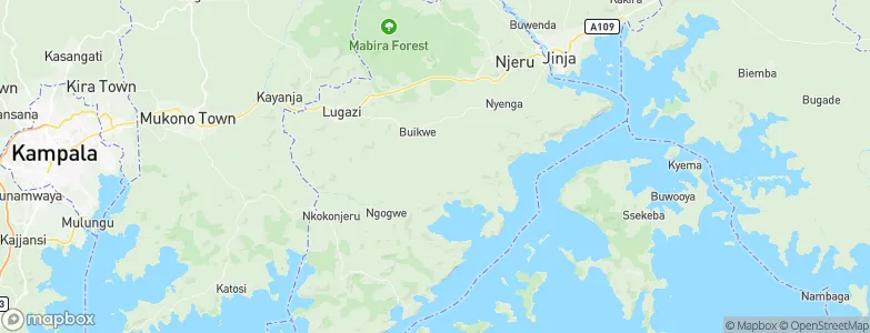 Buikwe District, Uganda Map