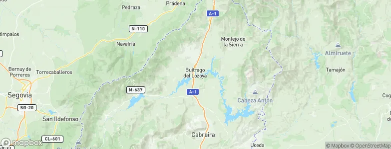 Buitrago del Lozoya, Spain Map