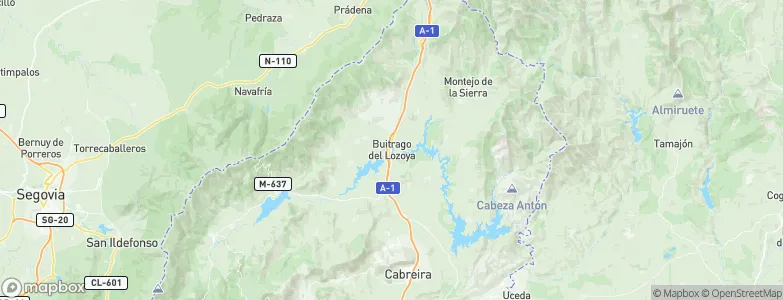 Buitrago del Lozoya, Spain Map