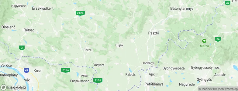 Buják, Hungary Map