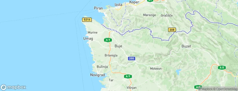 Buje, Croatia Map