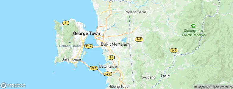 Bukit Mertajam, Malaysia Map