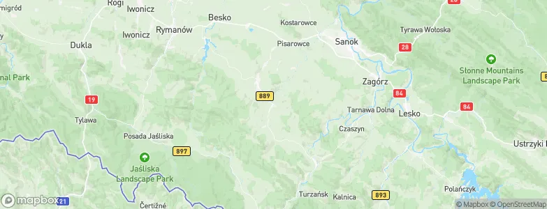 Bukowsko, Poland Map