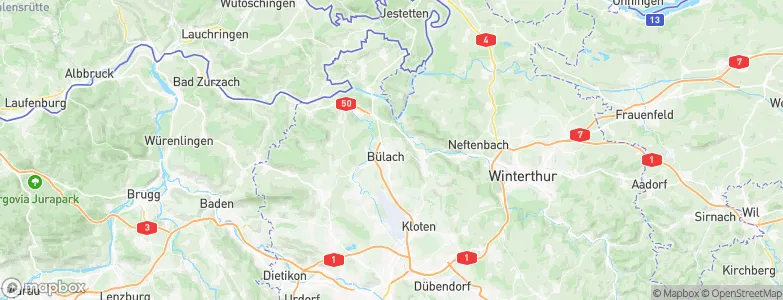 Bülach / Gstückt, Switzerland Map