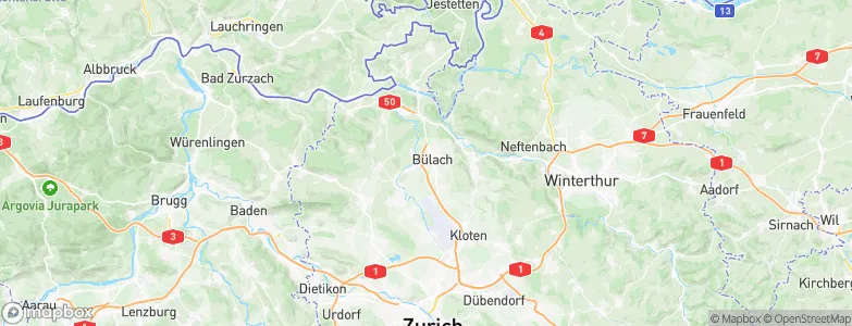 Bülach / Niederflachs, Switzerland Map