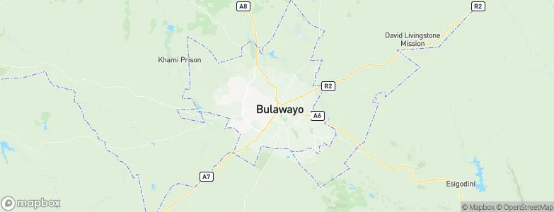 Bulawayo, Zimbabwe Map